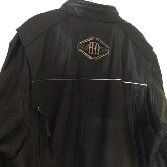 NWT Harley Davidson Telescopic Leather mens jacket - Picture 4 of 8
